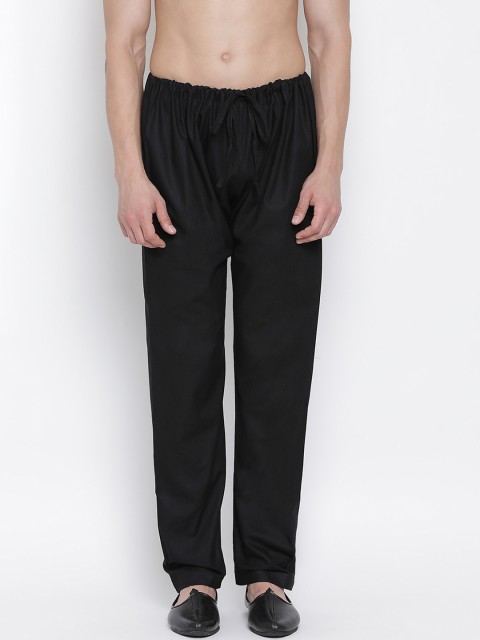 

VASTRAMAY Men Black Solid Pyjama