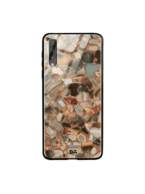 

DailyObjects Pink & Purple Marble Mosaic Samsung Galaxy A30s Glass Case, Brown