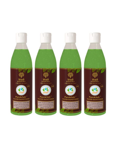

KHADI ESSENTIALS Set of 4 Pure & Safe Instant Hand Sanitizer 1320 ml, Green