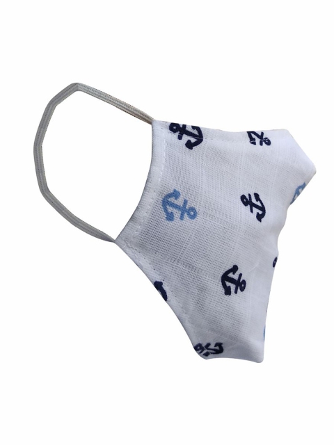 

nestroots Unisex White Printed 2-Ply Anti Pollution Reusable Masks