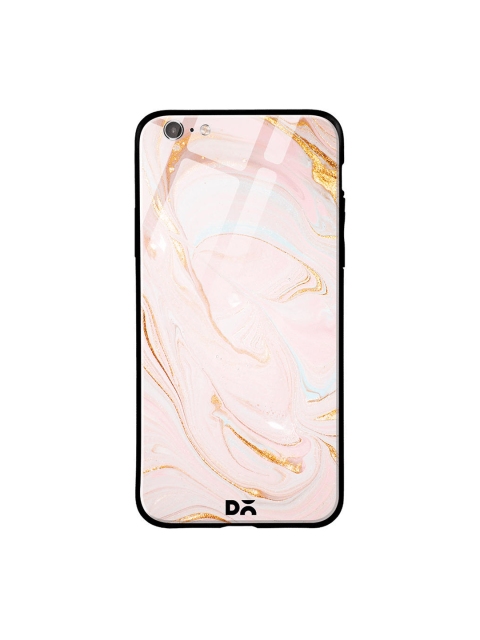 

DailyObjects Pink & Gold-Toned Magistic Marble iPhone 6S Glass Case