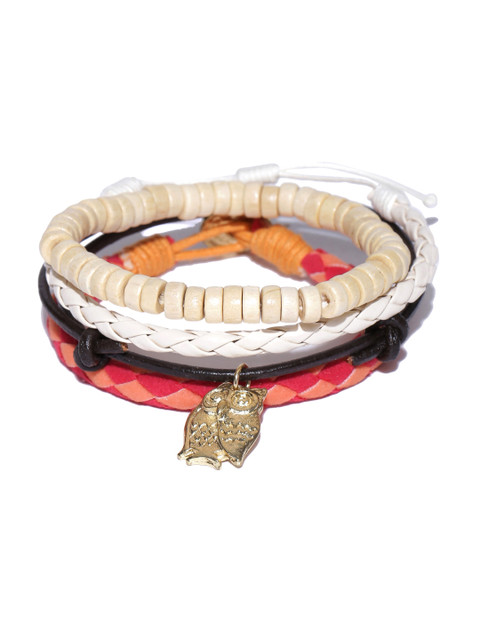 

Blueberry Men Set of 4 Metal Handcrafted Elasticated Bracelets, Multi