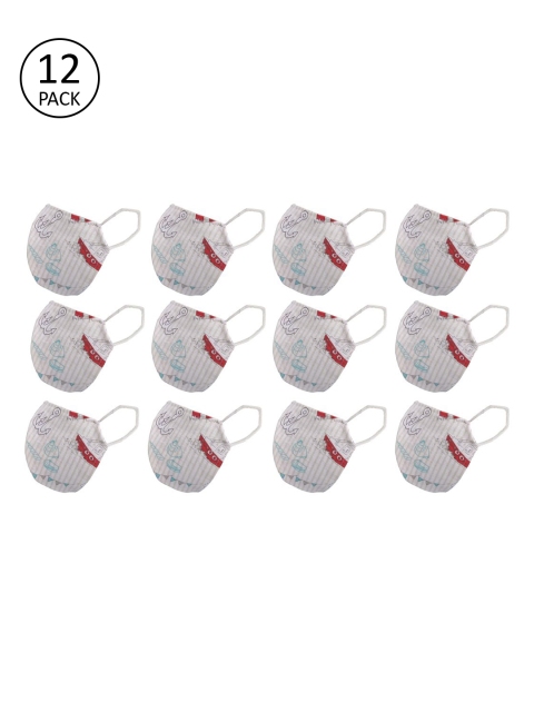 

nestroots Adults Off-White Pack of 12 Reusable 2-Ply Cloth Masks