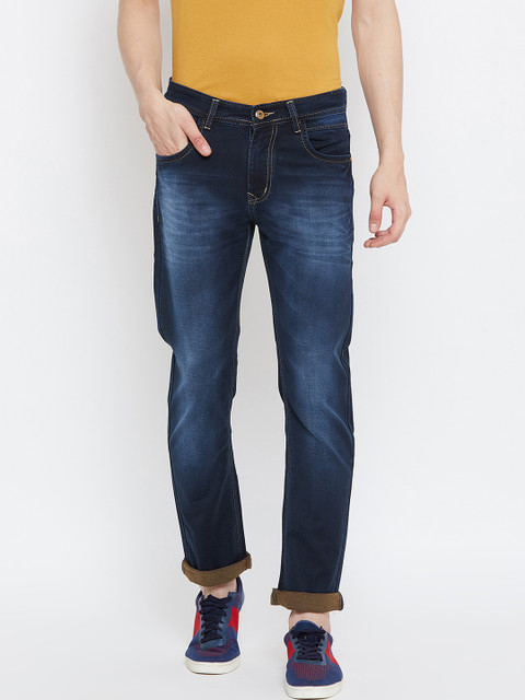 

Octave Men Navy Blue Regular Fit Mid-Rise Clean Look Jeans