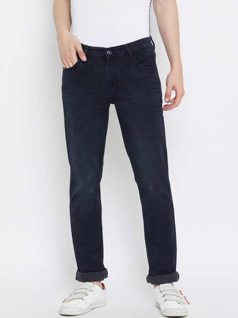 

Octave Men Navy Blue Regular Fit Mid-Rise Clean Look Jeans