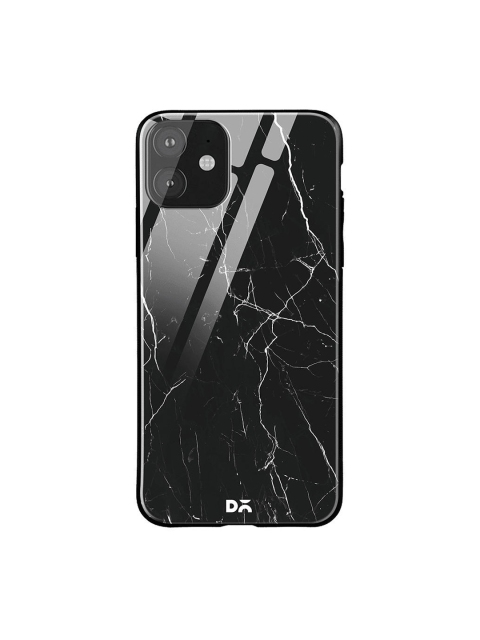 

DailyObjects Black Marble iPhone 11 Glass Mobile Cover