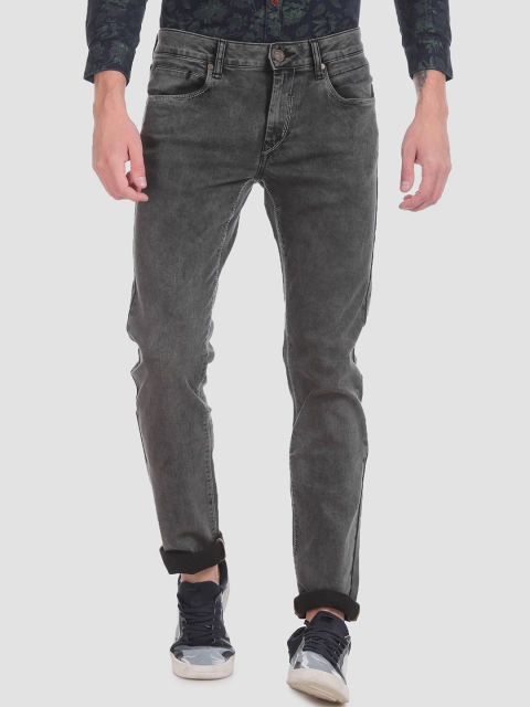 

RUF & TUF Men Grey Slim Fit Mid-Rise Clean Look Jeans