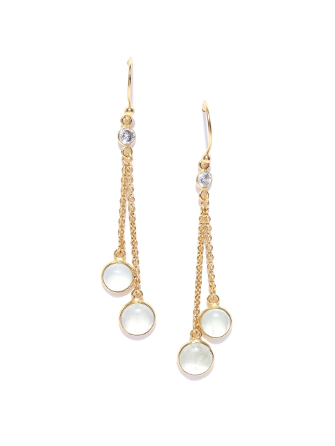 

Blueberry Women Gold & White Contemporary Drop Earrings