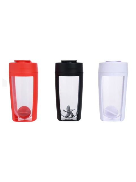 

Dennmarks Set Of 3 Solid Plastic Sipper Bottles, Black