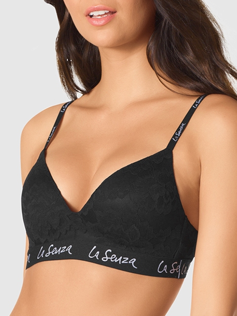 

La Senza Black Self Design Non-Wired Non Padded Bralette Bra 11137492-03YZ
