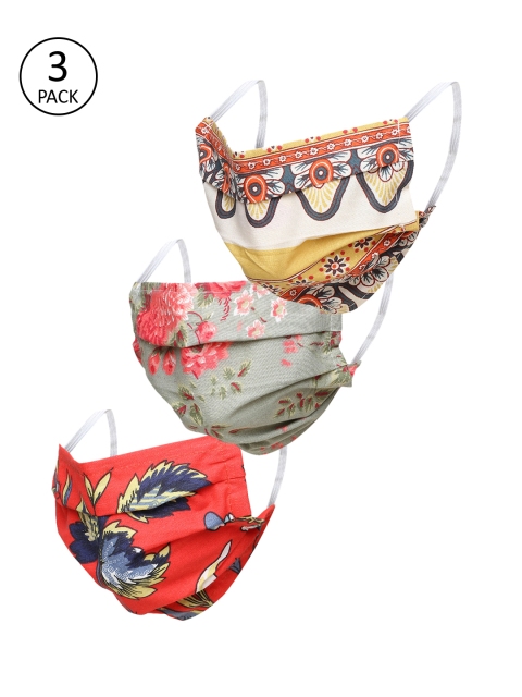 

Alvaro Castagnino Adults 3 Pcs Printed 3-Ply Reusable Outdoor Cloth Masks, Multi