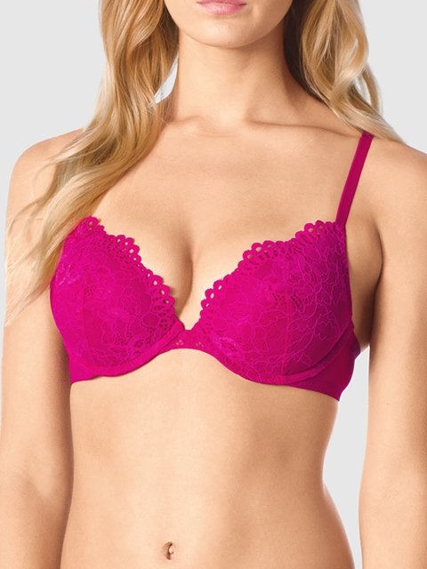 

La Senza Pink Lace Underwired Lightly Padded Plunge Bra 11157022-18PM
