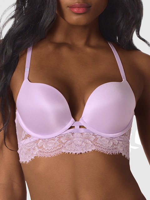 

La Senza Lavender Solid Underwired Heavily Padded Push-Up Bra 11164686-1ML3
