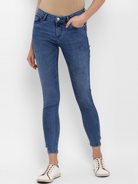 

FOSH Women Blue Slim Fit Mid-Rise Clean Look Stretchable Jeans