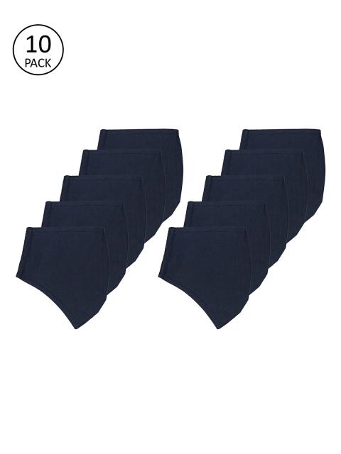 

The Vanca Unisex Navy Blue 10 Pcs 3-Ply Reusable Face Masks