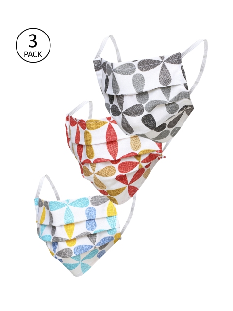 

Alvaro Castagnino Unisex 3 Pcs Printed 3 Ply Reusable Outdoor Cloth Masks, Blue