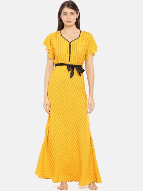 

GOLDSTROMS Yellow & Black Striped Nightdress
