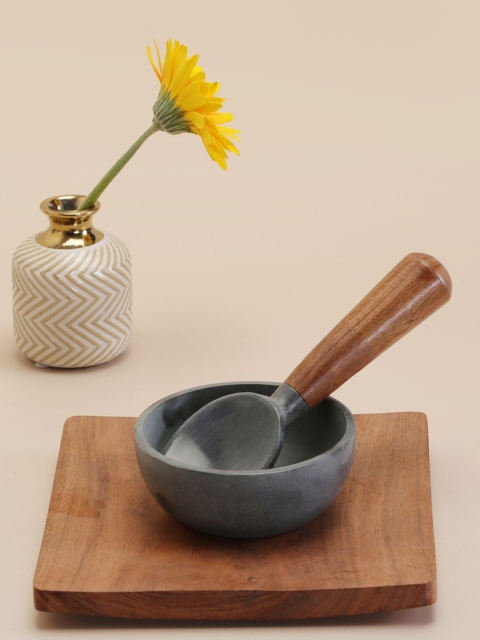 

nestroots Brown & Grey Solid Ice Cream Server Set