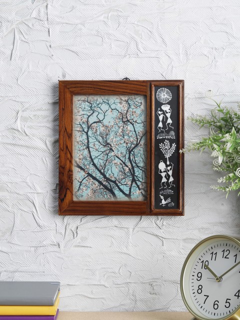 

VarEesha Brown & Black Warli Work Wooden Photo Frame