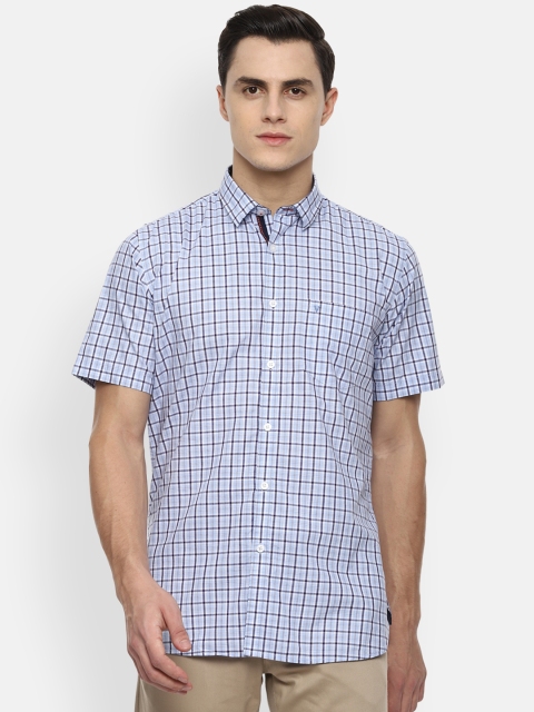 

Van Heusen Sport Men Blue Slim Fit Checked Casual Shirt