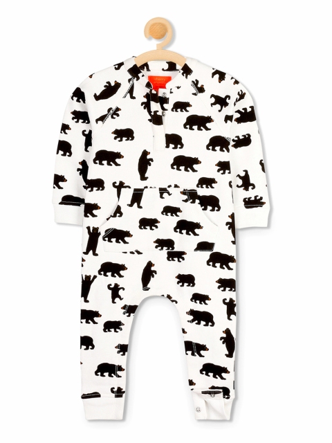 

Cherry Crumble Boys White Printed Bodysuit