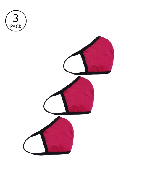 

Clovia Adults Pink Pack of 3 Reusable 3-Ply Cloth Masks
