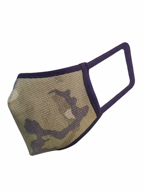 

nestroots Adults Olive Green Camouflage Print 2-Ply Reusable Cloth Mask
