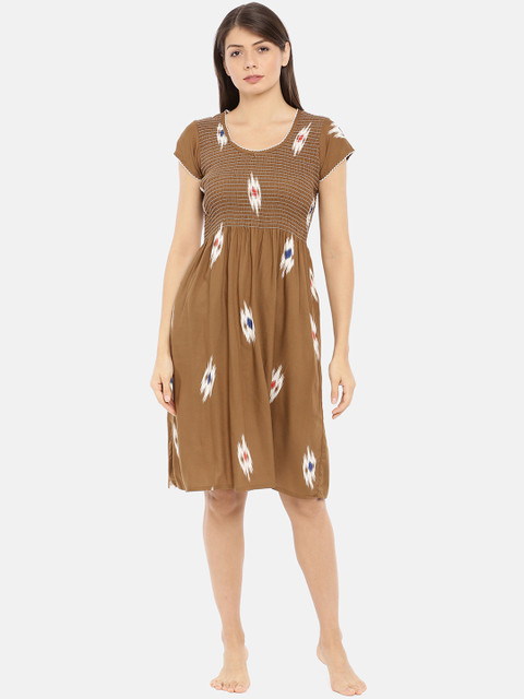 

GOLDSTROMS Brown Printed Nightdress
