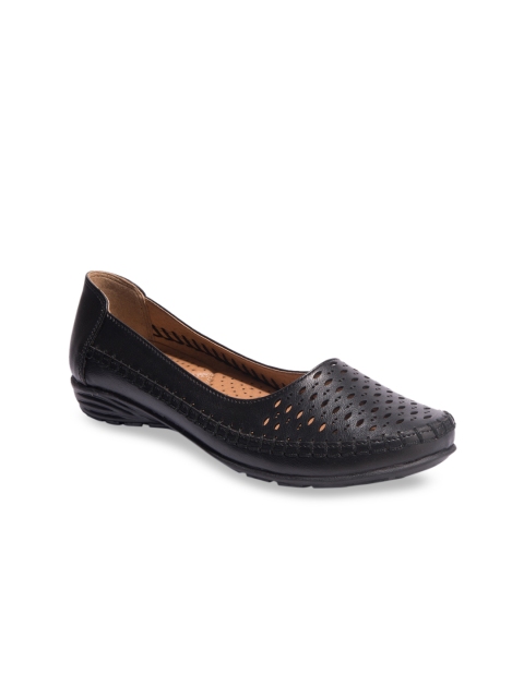 

Khadims Women Black Solid Ballerinas