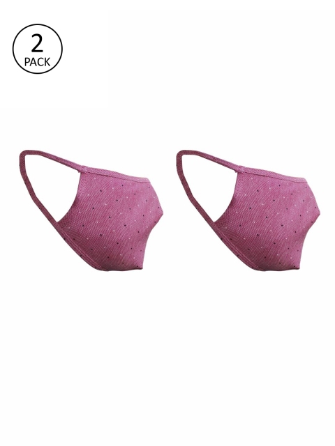 

nestroots Unisex 4 Pcs Pink 2-Ply Anti Pollution Reusable Masks