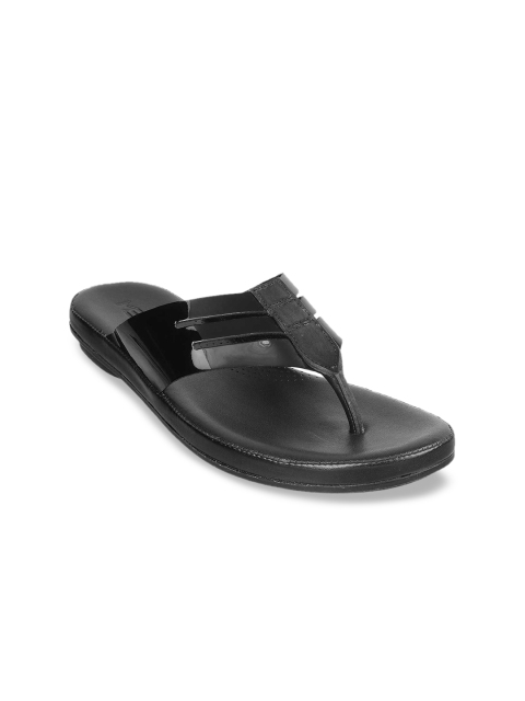 

Metro Men Black Leather Sandals
