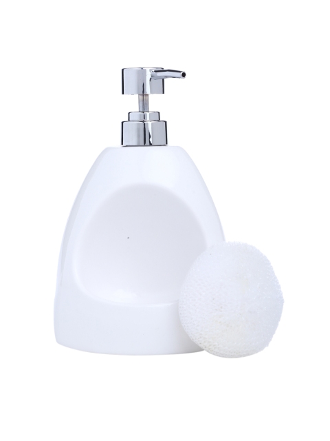 

Dennmarks Unisex White Solid Resin Shape Soap Dispenser Bottle