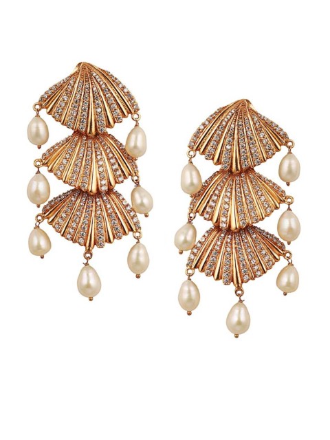 

Zariin Rose Gold-Plated Classic Drop Earrings