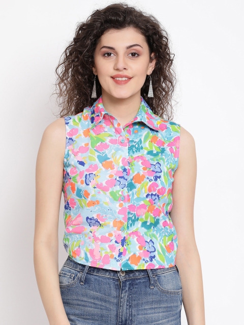 

Oxolloxo Women Multicoloured Regular Fit Printed Casual Shirt, Multi