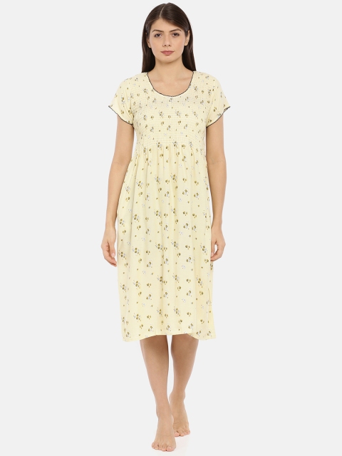 

GOLDSTROMS Yellow Floral Printed Nightdress