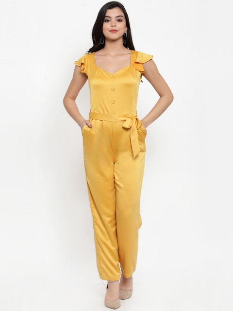 

Aujjessa Women Yellow Solid Basic Jumpsuit