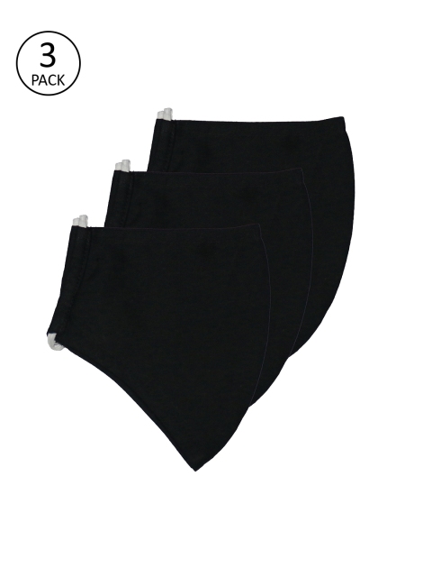 

The Vanca Adults 3 Pcs Black 3-Ply Reusable Outdoor Cloth Masks