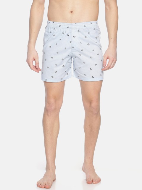 

IVOC Men Blue Printed Pure Cotton Boxers IOMBS02SC03L34