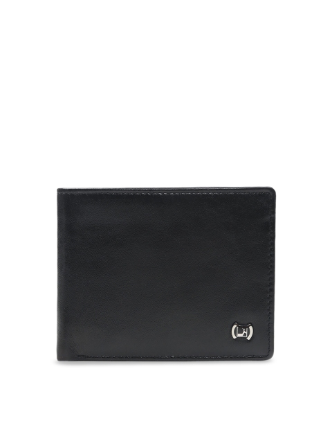 

Da Milano Men Black Solid Two Fold Wallet