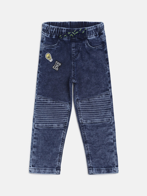

TALES & STORIES Boys Blue Jogger Mid-Rise Clean Look Jeans