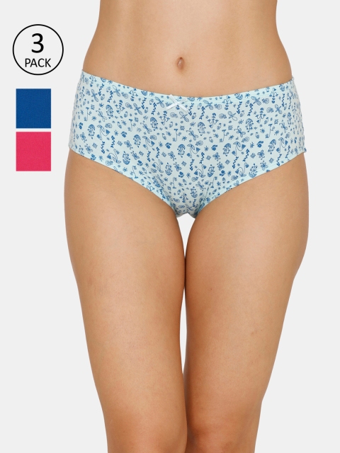 

Zivame Women Pack of 3 Assorted Hipster Briefs ZI2420FASHZGREY