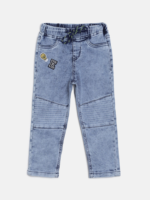 

TALES & STORIES Boys Blue Jogger Mid-Rise Clean Look Jeans