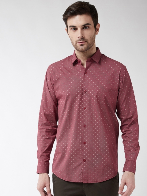 

SOJANYA Men Coral & Beige Regular Fit Printed Casual Shirt