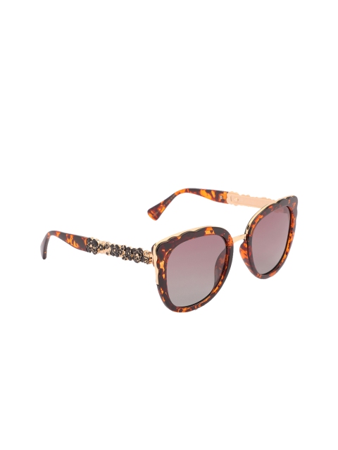 

MARC LOUIS Women Polarised & UV Protected Lens Aviator Sunglasses A71164X06085COL05SG, Brown