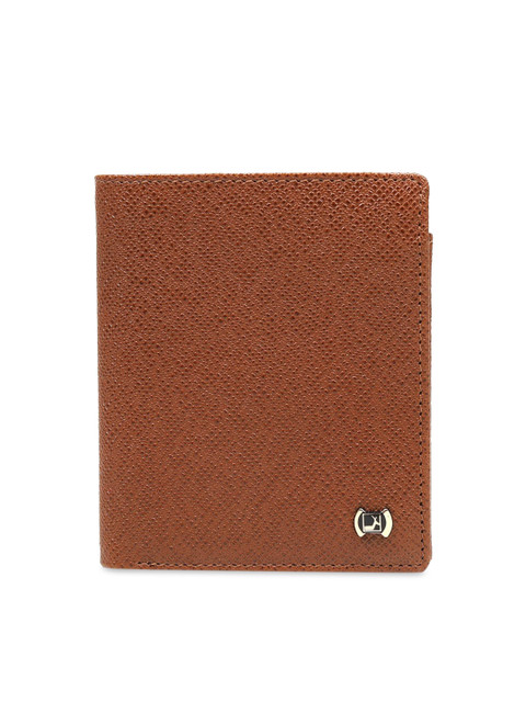 

Da Milano Men Brown Textured Two Fold Wallet