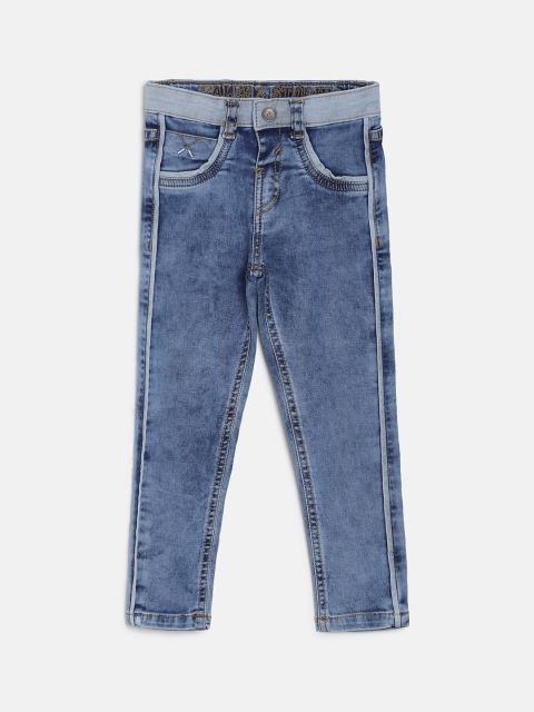 

TALES & STORIES Boys Blue Slim Fit Mid-Rise Clean Look Jeans