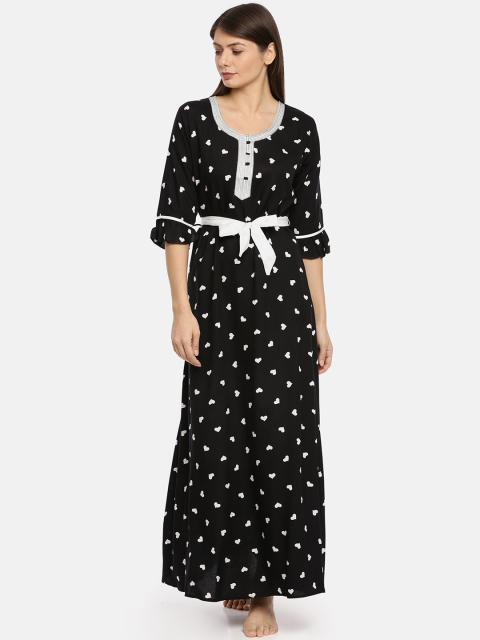 

GOLDSTROMS Black Printed Nightdress