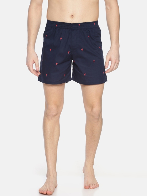

IVOC Men Navy Blue & Red Printed Pure Cotton Boxers IOMBS02SC03L34-3037