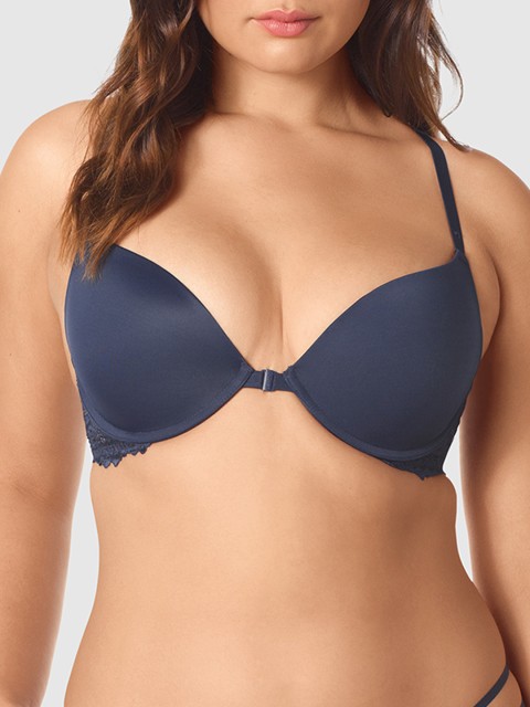 

La Senza Navy Blue Solid Underwired Lightly Padded Plunge Bra 11164632-57M6