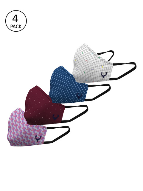 

Allen Solly Kids 4 Pcs 3-Ply Reusable Outdoor Masks, Multi